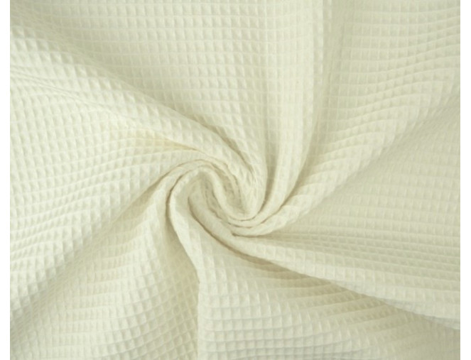 Waffle fabric Ekru
