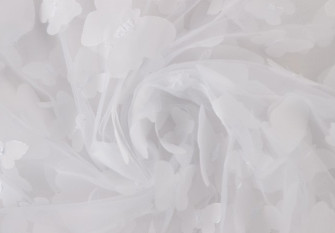 Tulle with butterflies White
