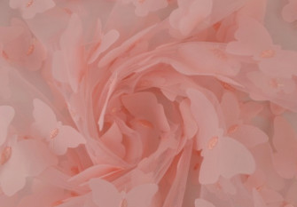 Tulle with butterflies Light ash pink