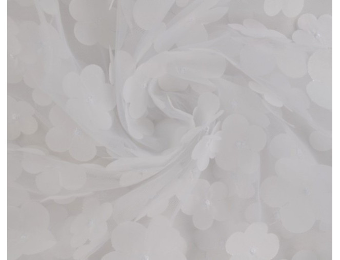 Tiulis su Gėlytėmis Baltas