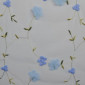 Embroidered tulle with flowers Blue pigiau