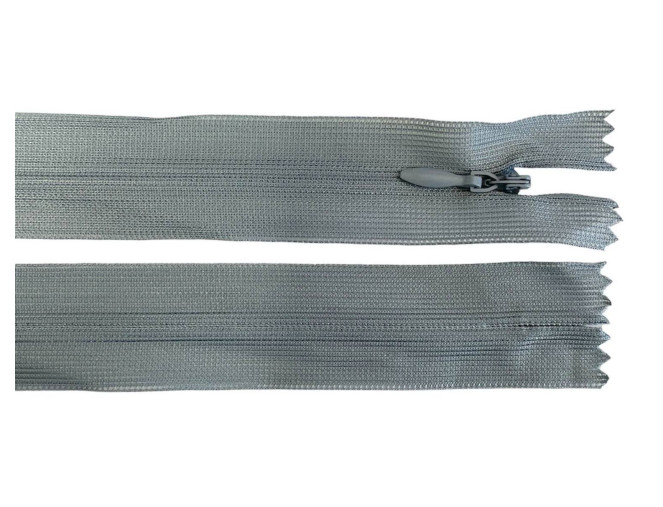 Paslėptas užtrauktukas 50cm Pilka