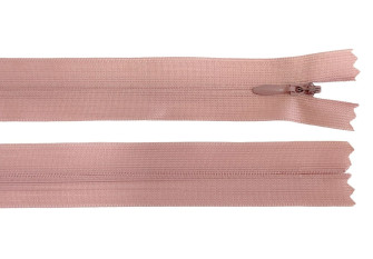 Paslėptas užtrauktukas 50cm Pelenų rožinė