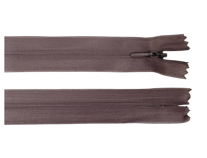 Paslėptas užtrauktukas 50cm Pilka su violetiniu atspalviu