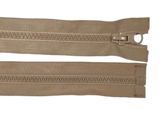Plastic zipper 80cm Sand