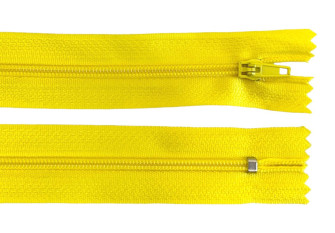 Non-removable 3-D zip 45cm Yellow
