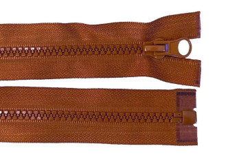 Plastic zipper 45cm Caramel brown