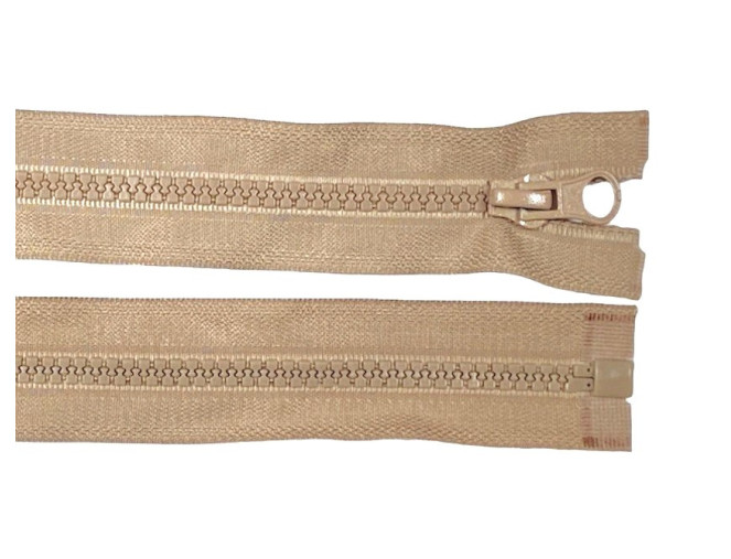 Plastikinis užtrauktukas 70cm Smėlio