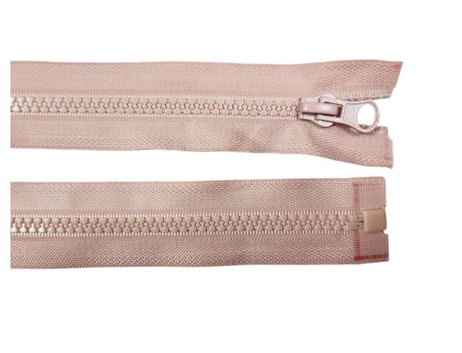 Plastic zipper 90cm Ash pink