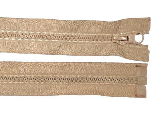 Plastic zipper 90cm Beige
