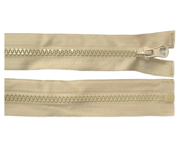 Plastikinis užtrauktukas 50cm Šviesi smėlio