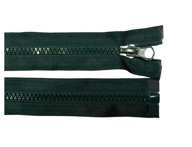 Plastikinis užtrauktukas 55cm Tamsiai žalias