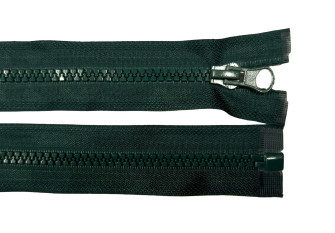 Plastikinis užtrauktukas 55cm Tamsiai žalias