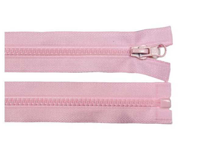 Plastikinis užtrauktukas 55cm Šviesiai rožinė