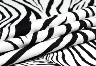 Barbie (Marchiano) fabric Zebra prints in white