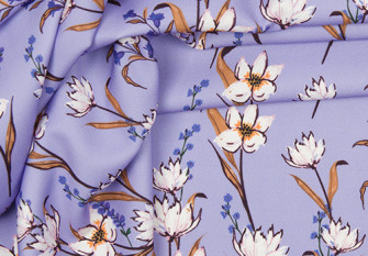 Barbie (Marchiano) fabric Flowers in purple