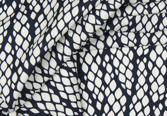 Barbie (Marchiano) fabric White patterns in dark blue
