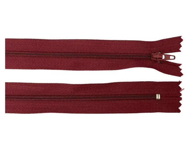 Neišsegamas Nr.3 užtrauktukas 20cm Bordo