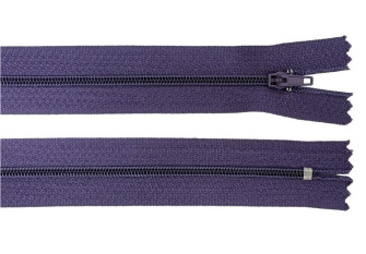 Non-removable No.3 zipper 20cm Aubergine