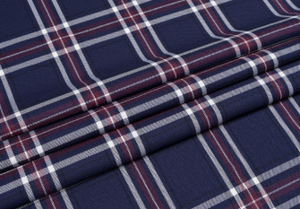 Checkered fabric Dark blue
