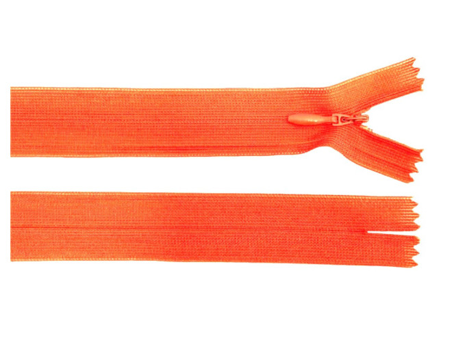 Hidden zip 20cm Orange