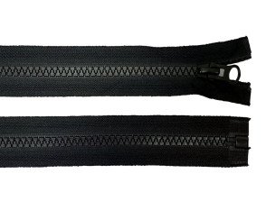Plastic zipper No 8 100cm Black