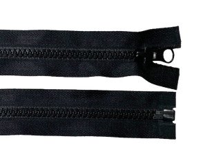 Plastic zipper No 8 85cm Black