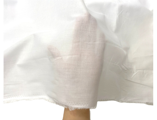 Thin cotton fabric White pigiau