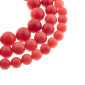 Natūralūs akmens karoliukai Šviesi raudona 6mm