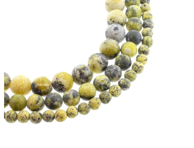 Natūralūs akmens karoliukai Geltona | 2 dydžiai