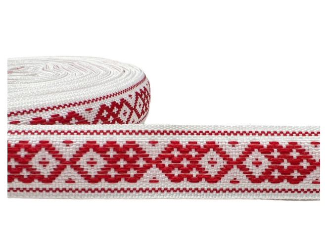 Tautinė juostelė 20mm Raudona balta