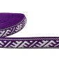 Tautinė juostelė 13mm Violetinė balta