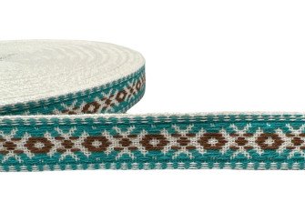 Tautinė juostelė 15mm Mėtinė ruda