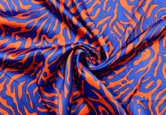 Armani silk Orange blue patterns