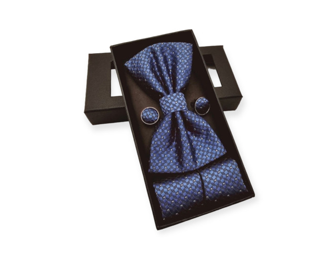 Bow ties - frogs set Blue