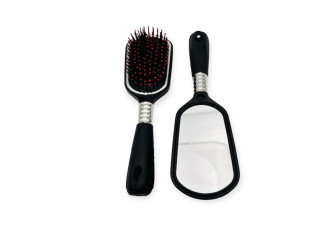 Hair comb with mirror