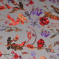 Viscose fabric Flowers in grey pigiau
