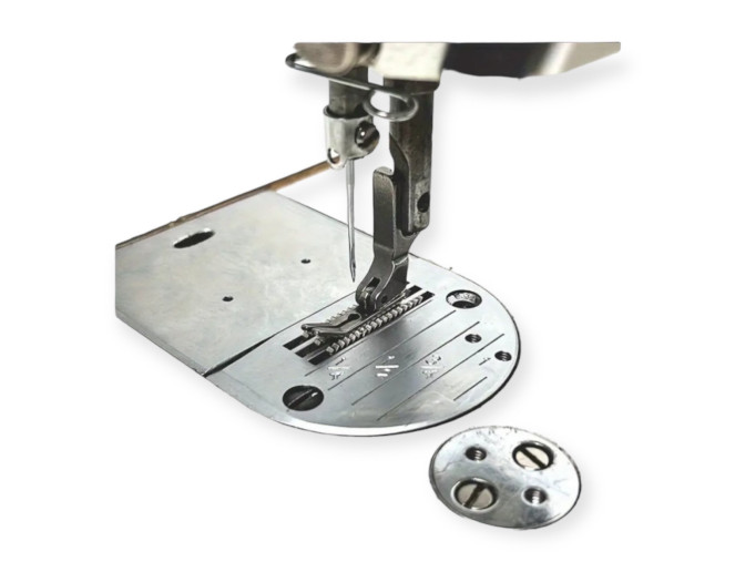 Foot for fastening the zipper pigiau