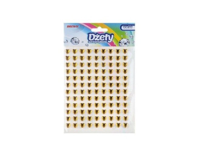 Stick-on crystals Hearts 6mm