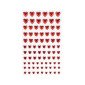 Stick-on crystals Hearts 12mm