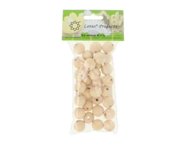 Wooden beads 18mm 50g