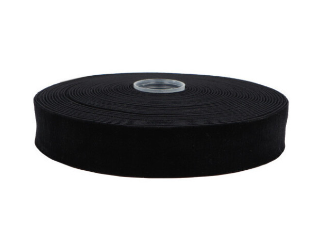 Double-sided velvet ribbon Black 25mm