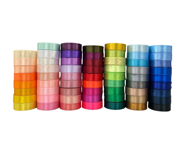 Atlasinė juostelė 25mm 27m | 62 spalvos