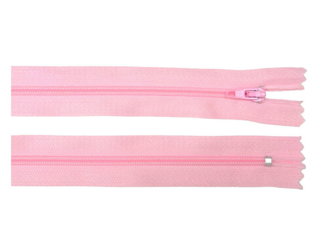 Neišsegamas Nr.3 užtrauktukas 40cm Šviesiai rožinė