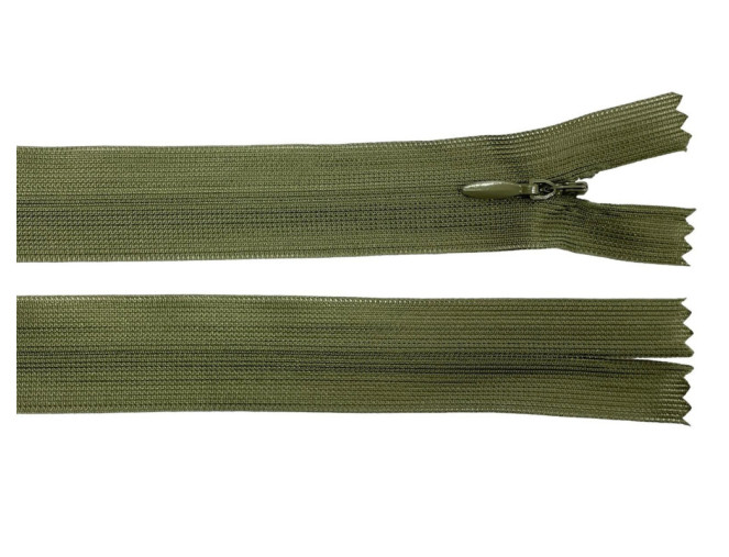 Paslėptas užtrauktukas 30cm Chaki