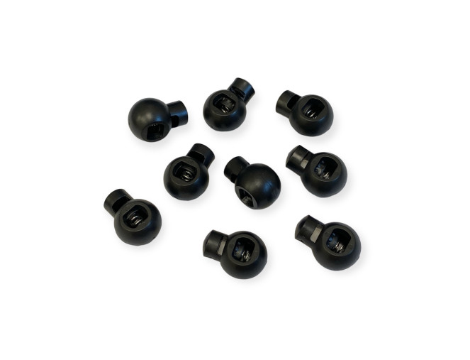 Plastic stopper - locking 10mm Black