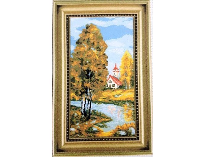 Embroidery painting River