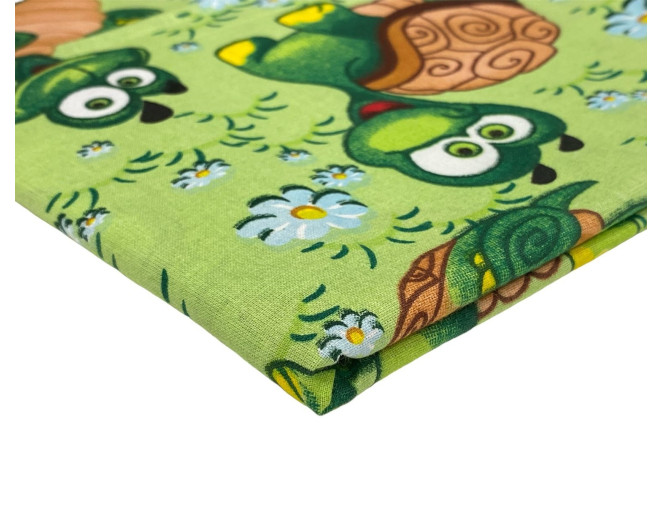 Cotton - canvas Turtles in green