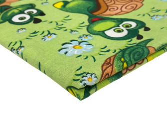 Cotton - canvas Turtles in green