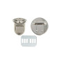 Metal clasp 30mm Nickel pigiau
